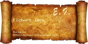 Eichert Imre névjegykártya